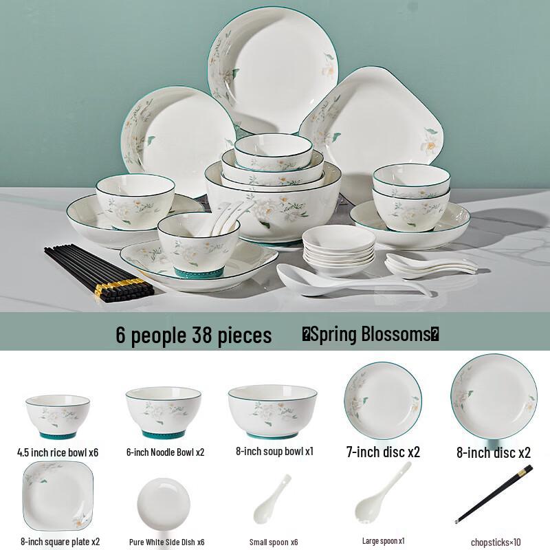 Spring Blossom Ceramic Dinnerware Set