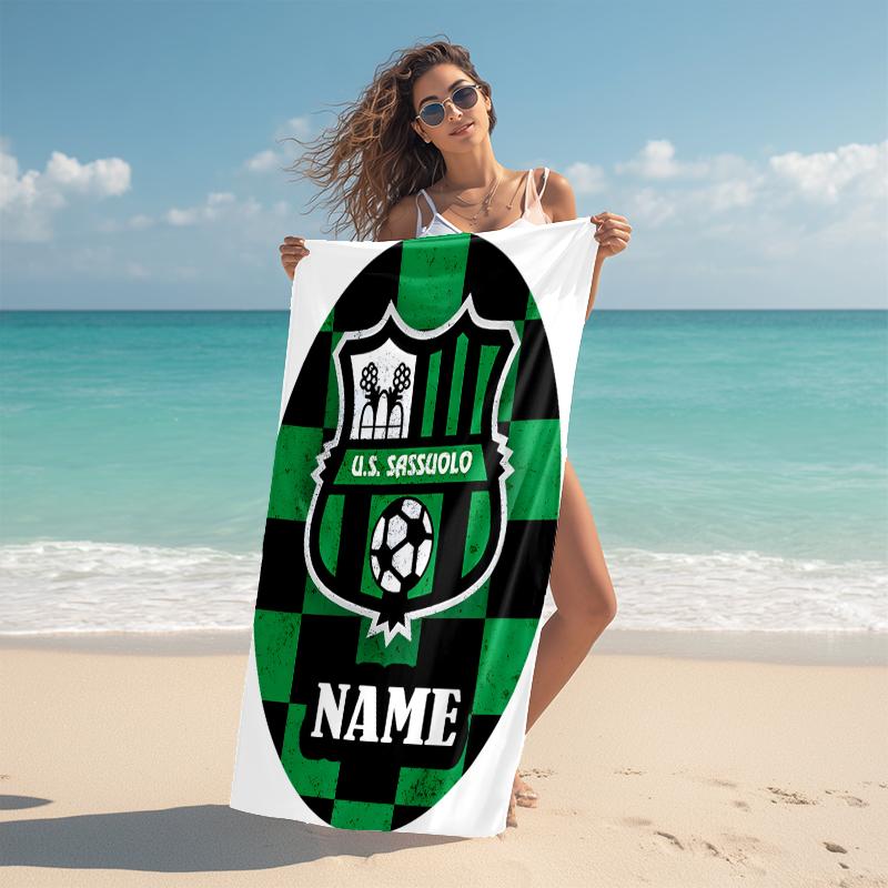 Personalized German Flag Crest Beach Towel Microfiber Beach Towel Thin Absorbent for Beach Swimming Yoga Bath Sports. 0910104