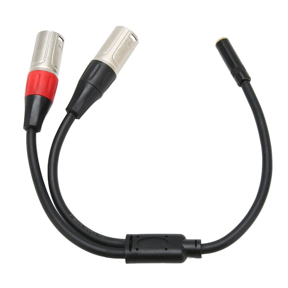 Plug and Play 3.5mm 1/8 To XLR Microphone Cable 3.5mm To 3Pin XLR Y Split Cable  Studio Equipment