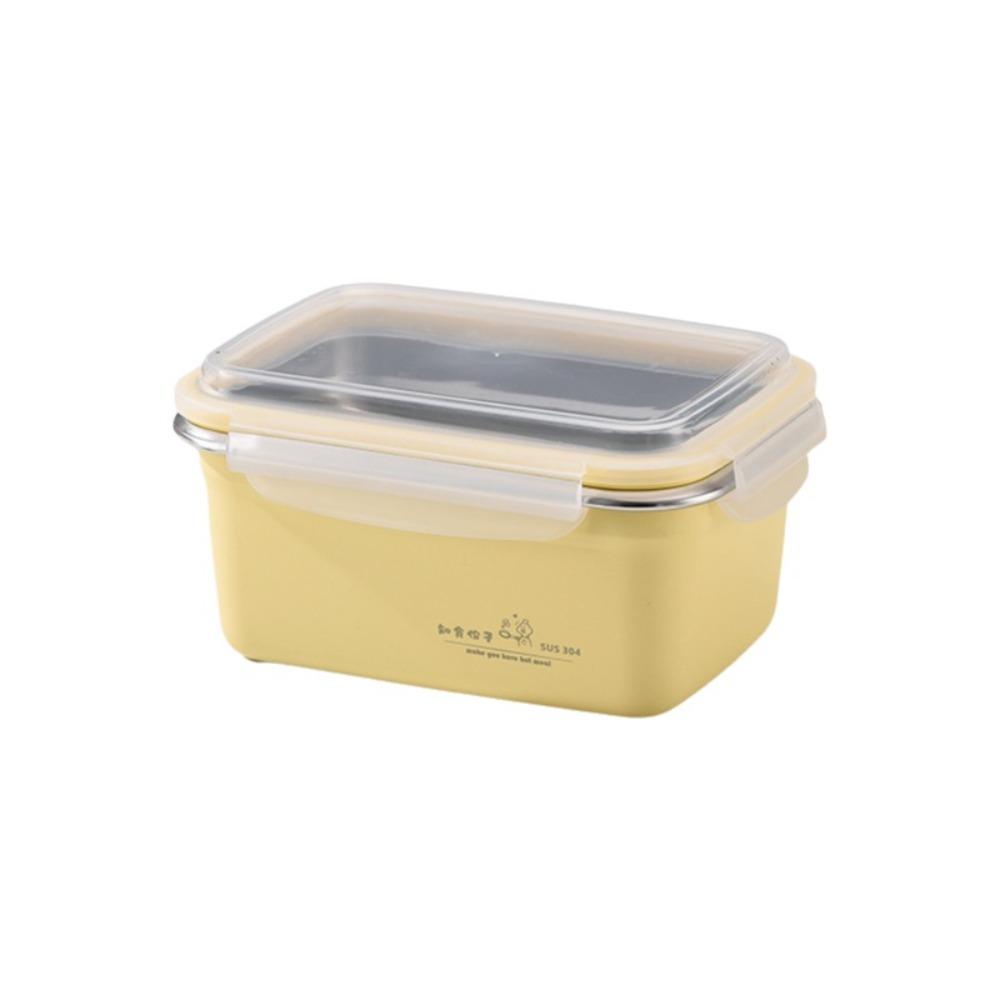 Square Stainless Steel Lunch Box Airtight Fridge Food Box Multi-Purpose Air Exhaust Crisper  Picnic