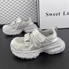 Thick-soled hollowed-out breathable mesh dad shoes women's summer new leather versatile sports lazy bag head sandals