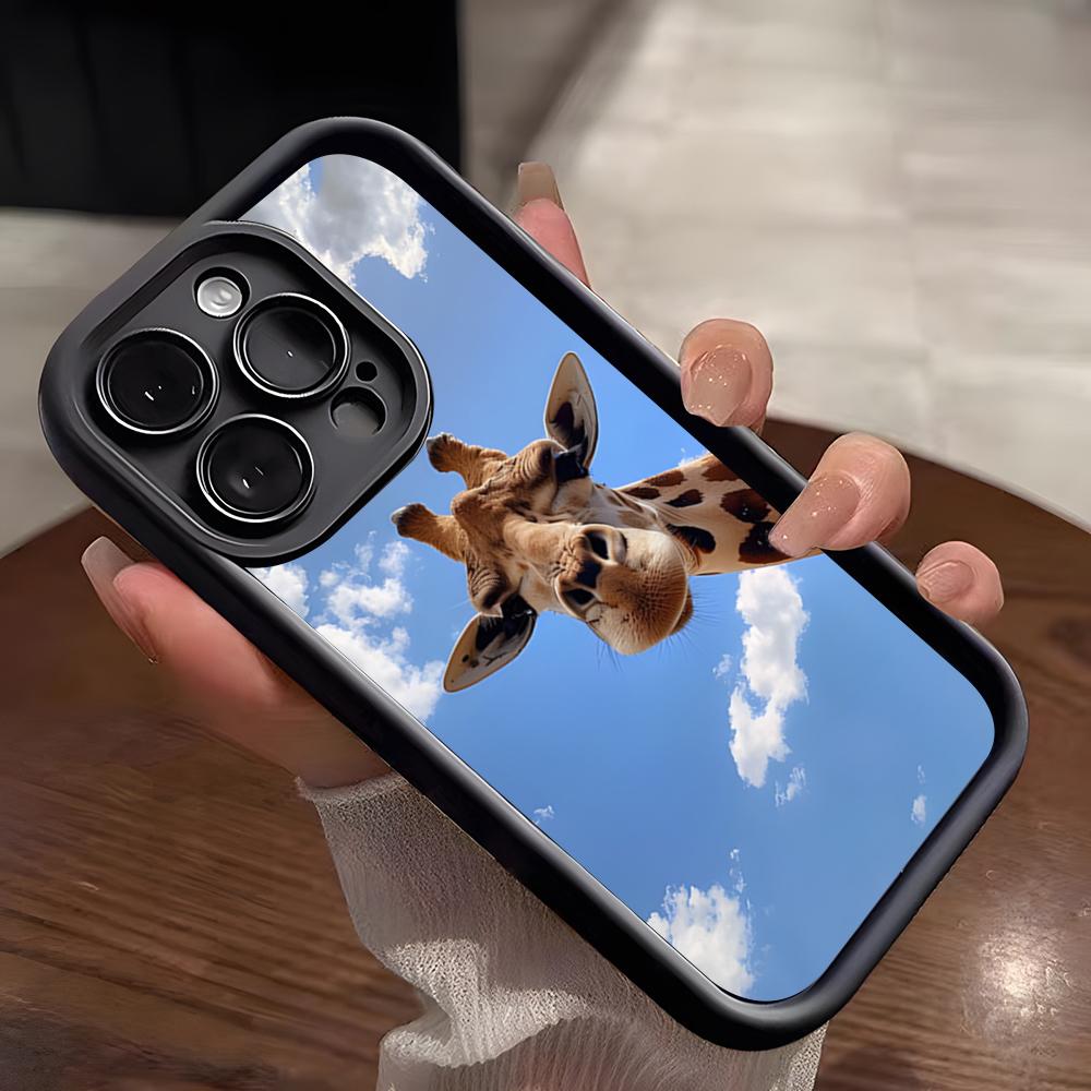 

Cute Giraffe Phone Case For IPhone 17 Pro Max 15 Pro 16 14 Plus 12 13 Mini 11 Pro Shockproof Soft Cover iPhone17 Pro
