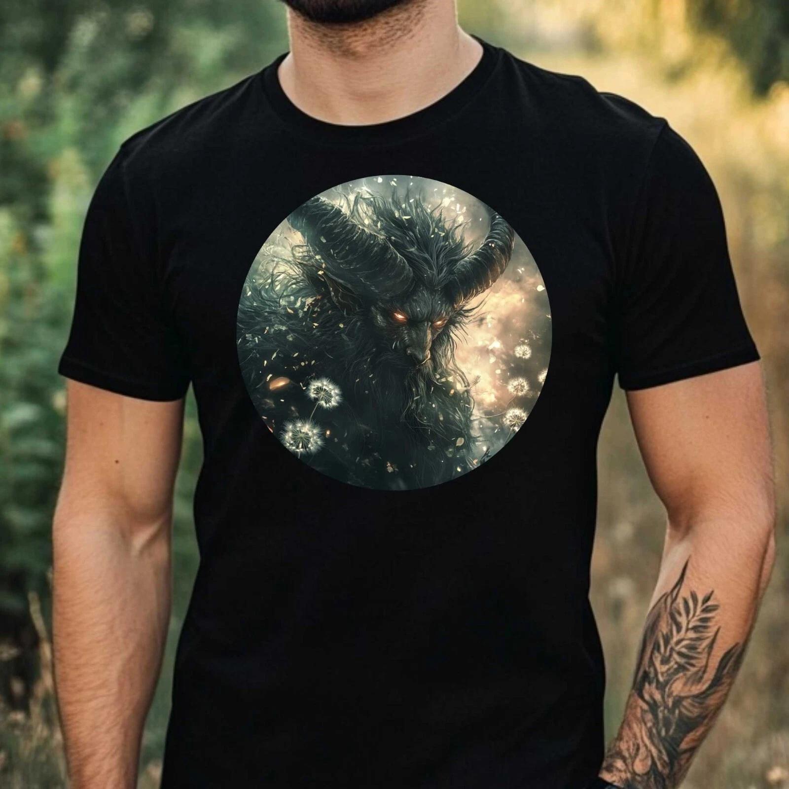 T-Shirt Herren Dämon mit Löwenzahn Motiv Baumwolle Größe XS bis 5XL XXXL