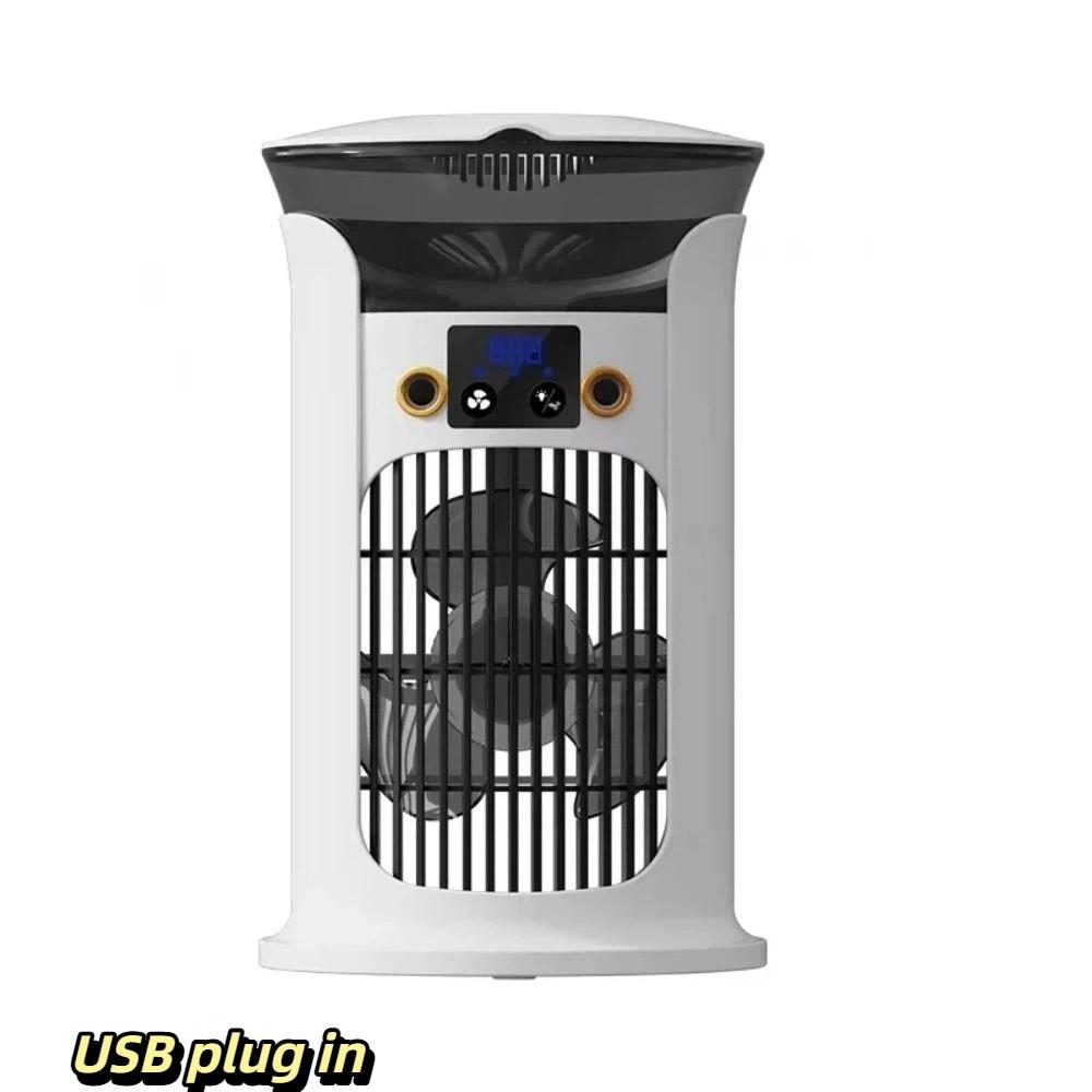 3 Speed Portable Air Cooler Silent Timer Cooling Fan Compact Air Conditioner Fan  Desktop Cooling