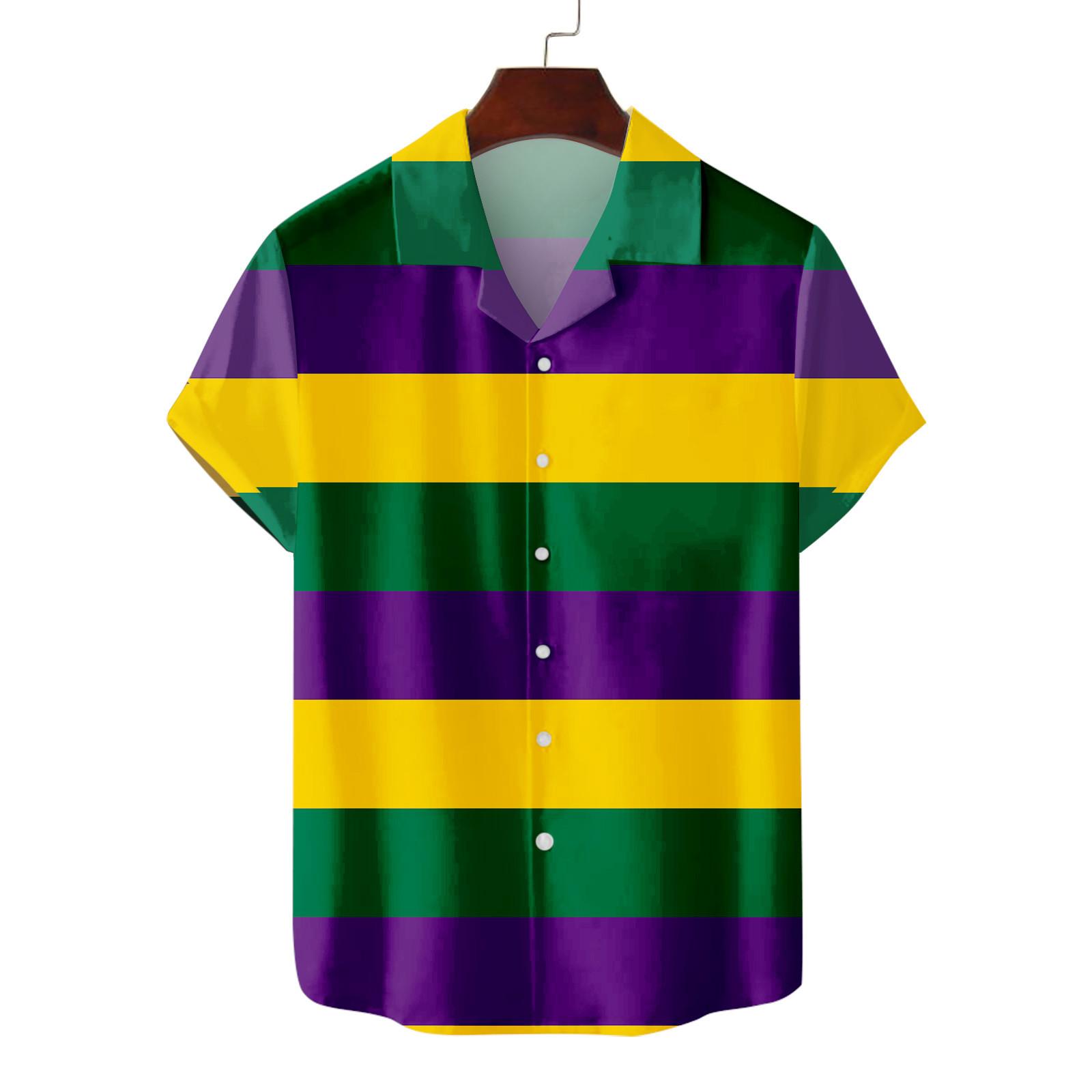 

Мужская летняя новая свободная рубашка с коротким рукавом с принтом, кардиган, пляжная рубашка XXL фиолетовый