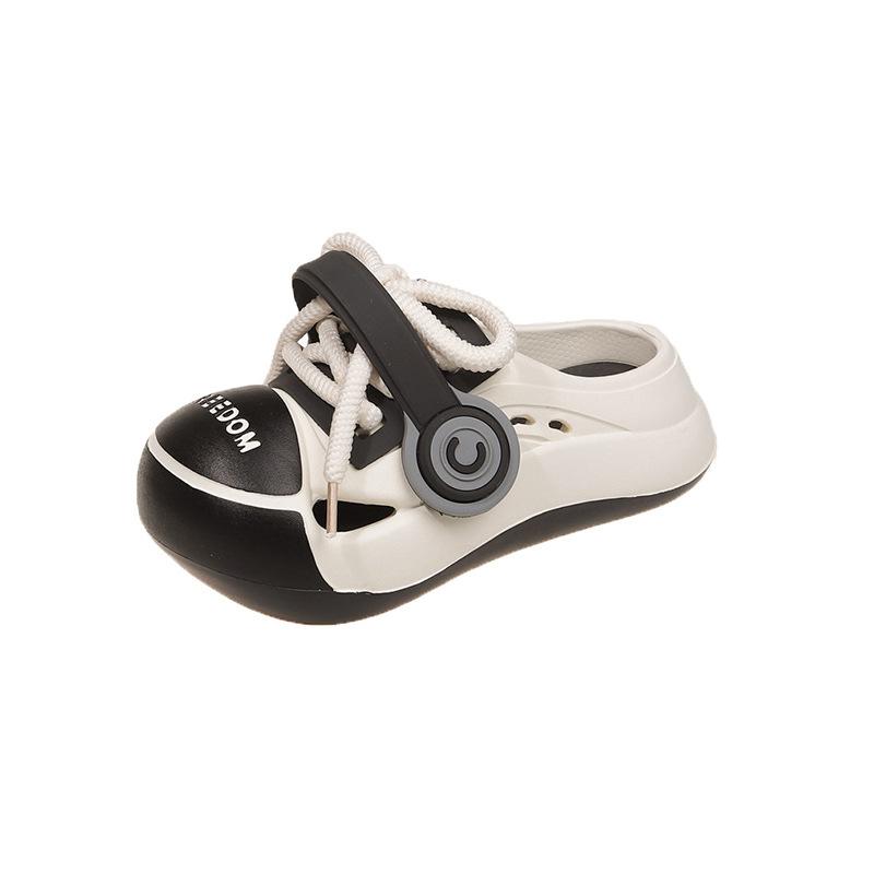 

Pierre Shi Shen thick-bottomed punk style earphones straps hole shoes women s 2025 new summer heightening bag head cool slippers 41 белый