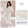 Pajamas Women Spring And Autumn Pure Cotton Long-Sleeved Medium And Long Skirts Cute Fairy Style Pajamas Gauze Can Be Worn Outside