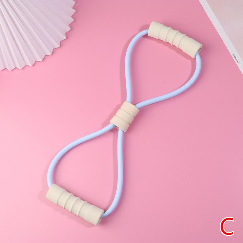 1Pc 8 Shape Tension Rope Yoga Resistance Band Home Gym Elastic Band Tpr Pull Rope Fitness Shoulder Neck Opening Chest Expander