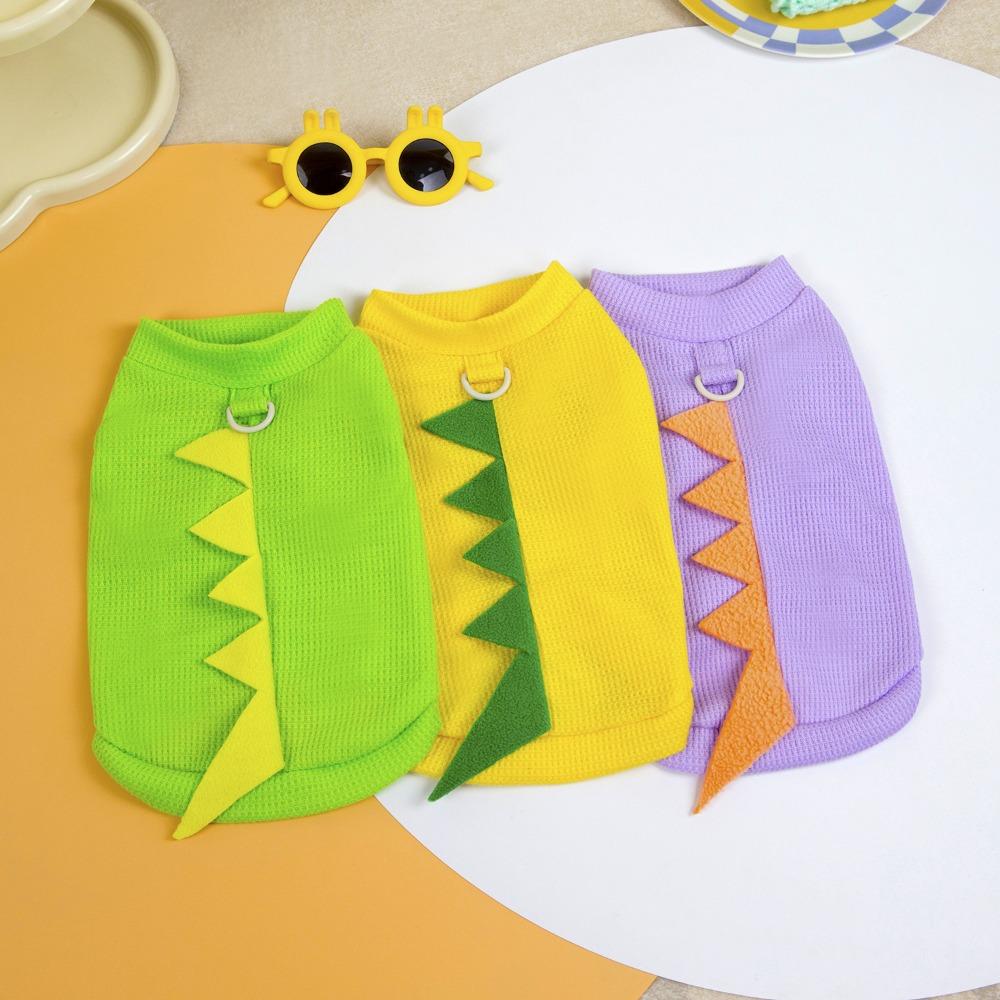 

Polyester Pet Dinosaur T-Shirt Thin Pet Dogs Vest Pet Supplies Dog Clothes Small Dogs S фіолетовий