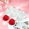Helical Flower Dessert Molds 6 Cavity Rose Silicone Tray for Mousse Jellies and Chocolate with Flexible Smooth Release Design for Home Baking Projects