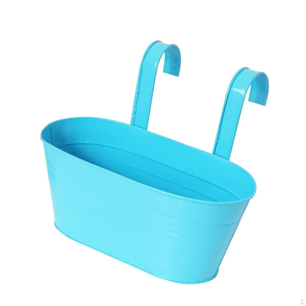 Hängender Blumentopf, Eiseneimer, Pflanzgefäß, abnehmbare Haken, Pflanzenhalter für Balkon, Schlafzimmer