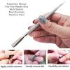 1Pcs/4Pcs Cuticle Pusher Double Sided - Sharp Edge Spoon Shaped Dual Ended Cuticle Pusher Remover Clean Manicure Pedicure