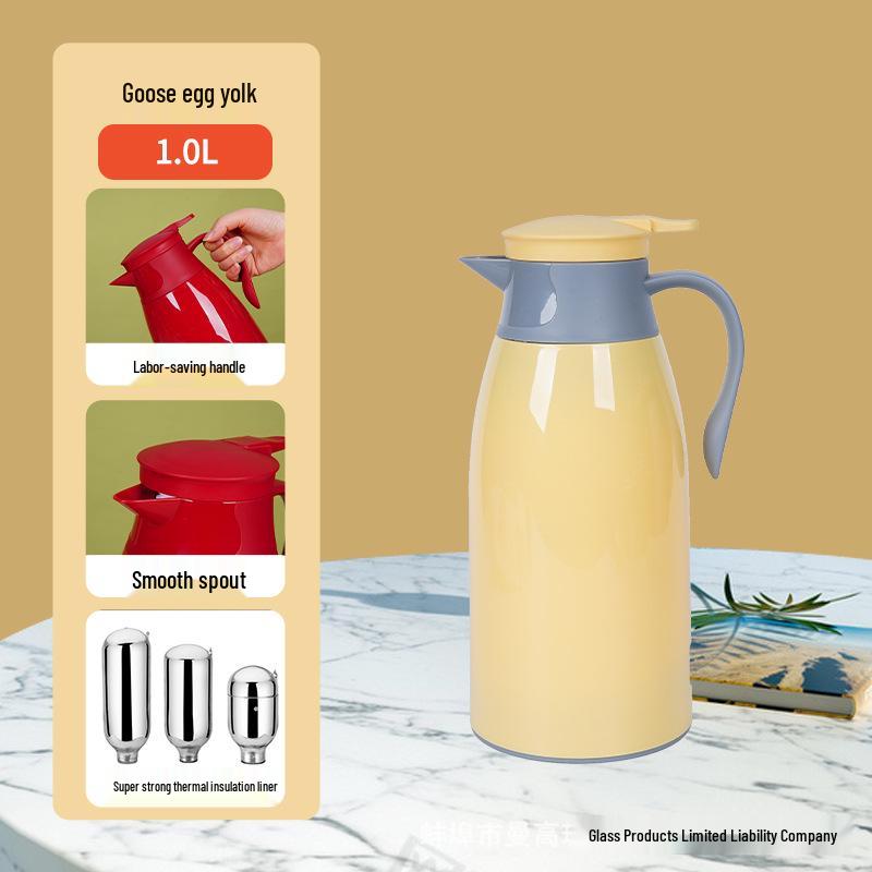 Large Capacity Cat Thermos with Glass Liner - Insulated Kettle for Home and Dorm Use