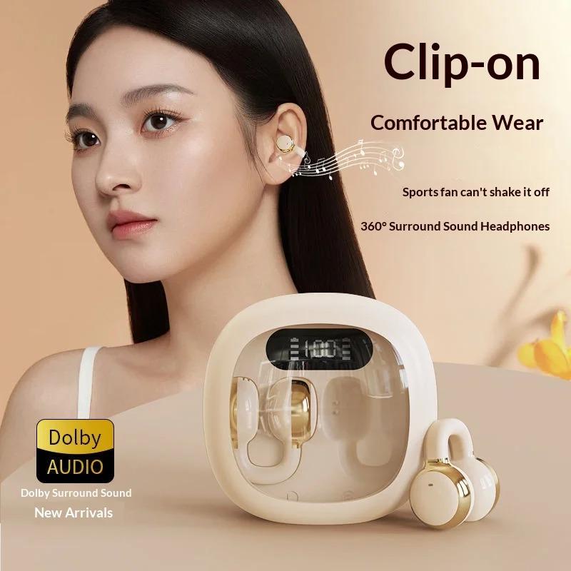 Xiaomi OWS Ear Clip Wireless Earbuds Upgraded Leakproof Sound 13mm Large Diaphragm Panoramic Audio Dolby Surround Sound for Music