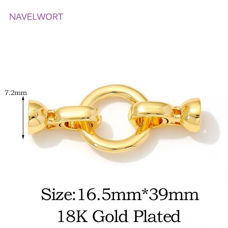 

18K Gold Plated Brass Pearl Clasp Connector Fasteners,Clasps For Bracelet,Clasps For Jewelry Making,DIY Necklace Accessories 1 piece