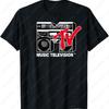 MTV Logo Red Boombox Mens Graphic Adult Cotton TShirt Street Fashion Vintage Printed Mens Tops Classics Breathable Ropa Hombre