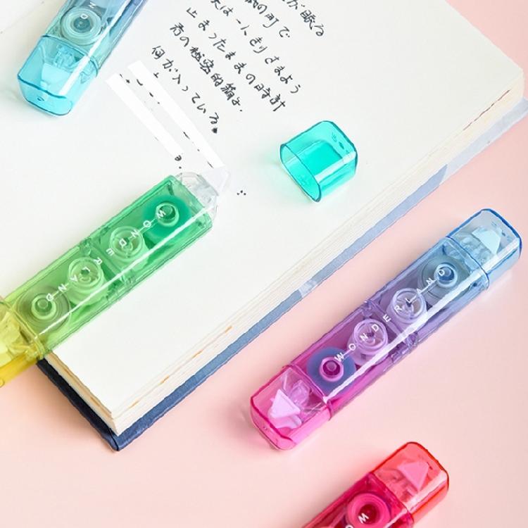 Gradient Color Correction Tape 2 In 1 White Out Tape and Adhesive Roller Scrapbooking Tape Double Head Correction Tape