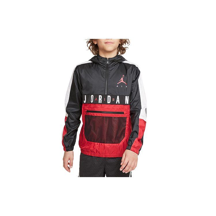 

Jordan Толстовка с капюшоном Color Block Half Zip, детская, черная, DR8111-010 M