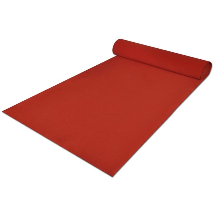 Tapis - vidaXL - Rouge - 10 x 1 m - 400 g/m² - Polyester