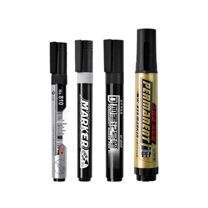 Big Head Oil-Based Red Marker: Non-Erasable, Waterproof, Quick-Drying, Fade-Resistant, Thick Tip