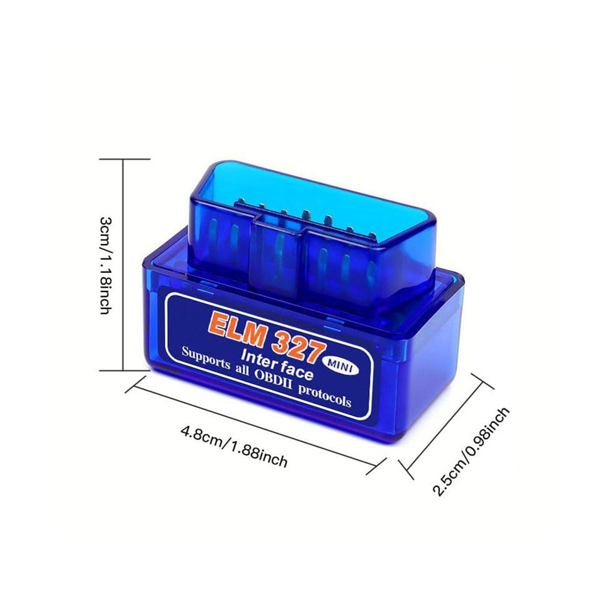 OBD2 Scanner Bluetooth Car Malfunction Detector Code Reader Diagnostic Tools Mini V2.1 OBD Tools For Android/Windows синий