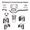 MG Ruihang GT Car Interior Stickers Console & Gear Shift Decoration Wrap 15-16