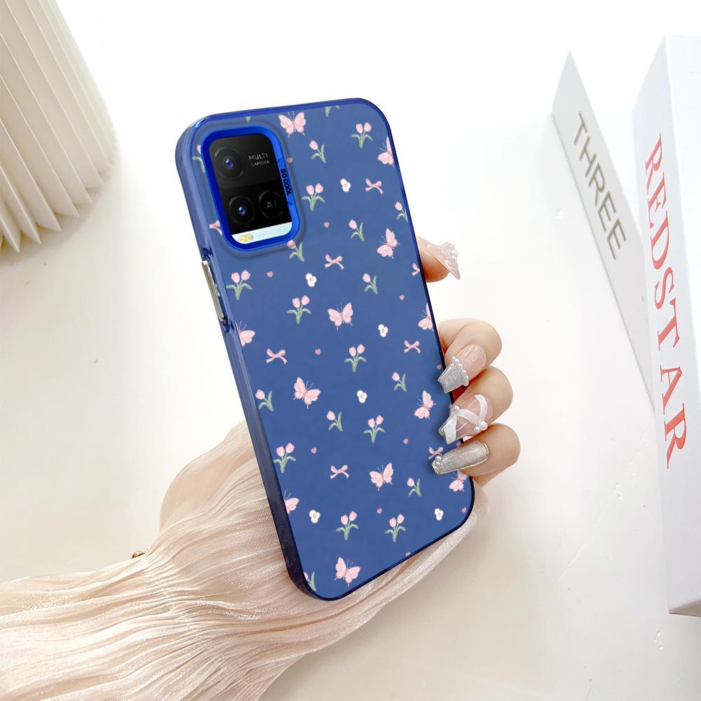 Model pictat Carcasă de telefon anti-cădere, rezistentă la șocuri, cu două fețe, carcasă tare pentru Vivo