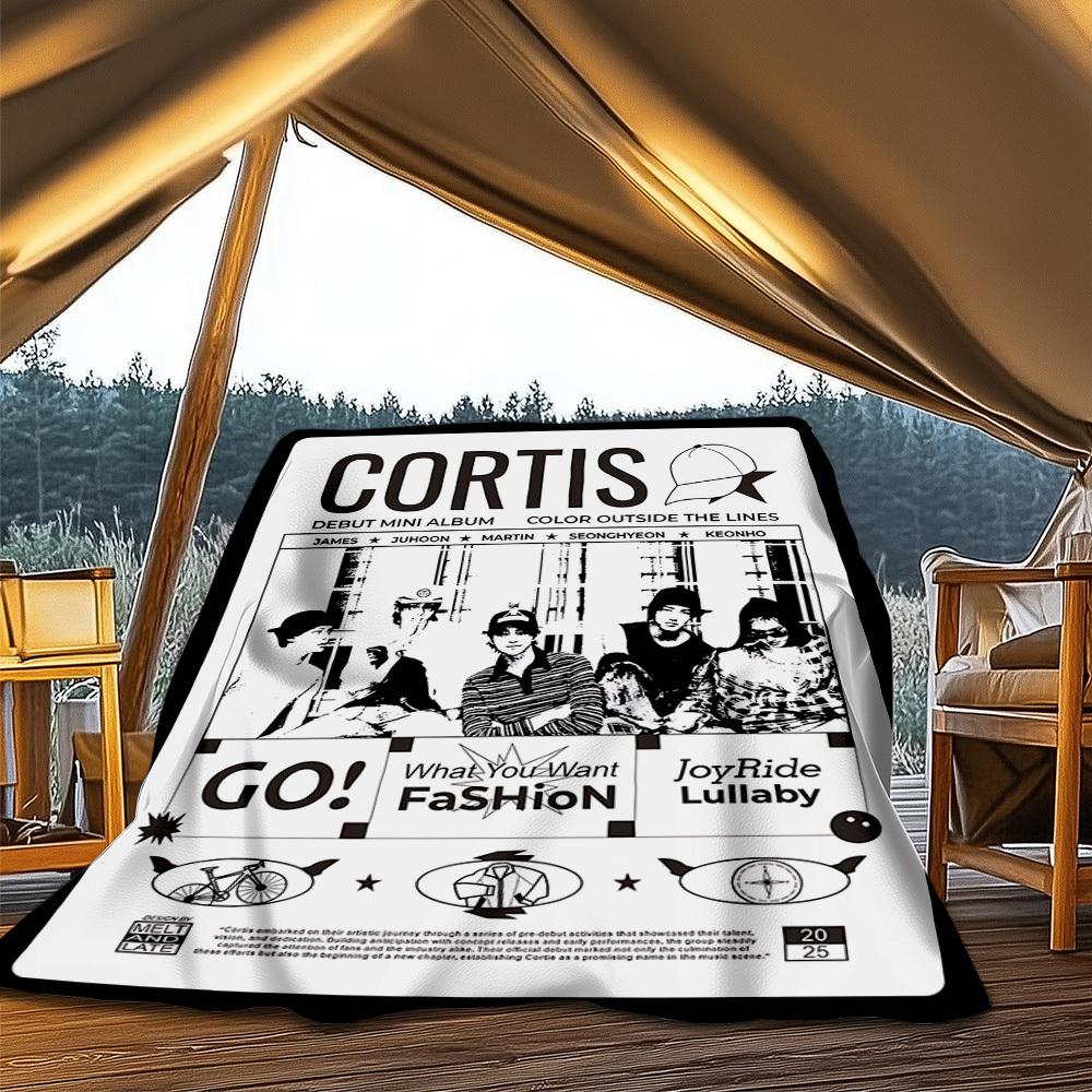 1 pezzo K pop, Coperta Morbida da Esterno Cortis Ultra Morbida, Calda, Versatile e Facile da Curare per Campeggio, e