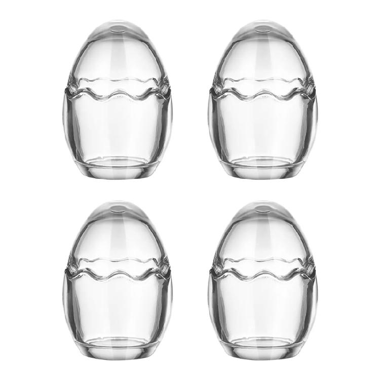 

Decorative Transparent Eggs Shape Cups Great For Serving Dessert Candle Holders Multipurpose Glass Jar small