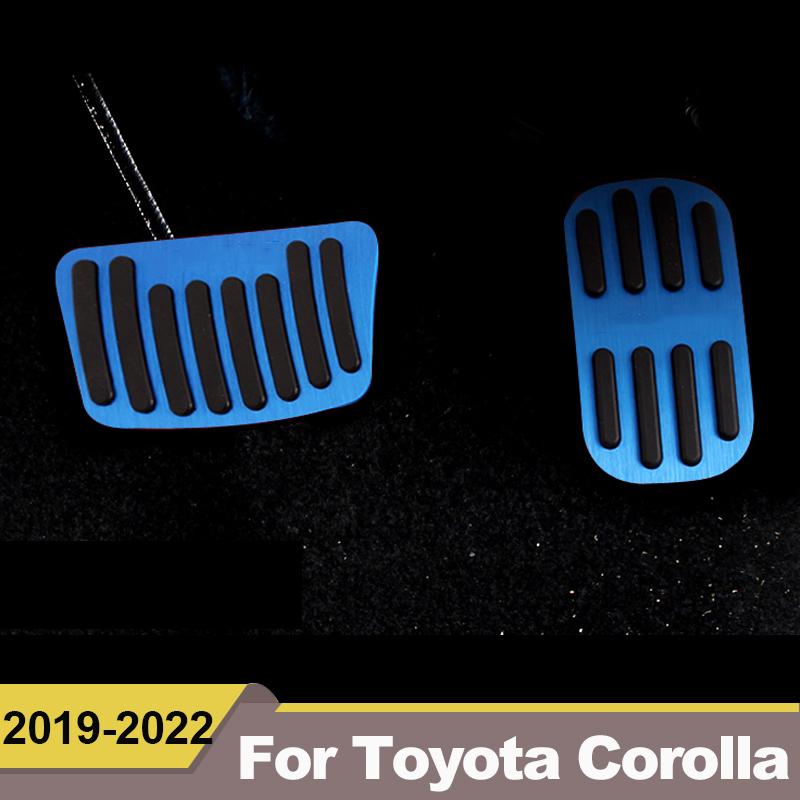 Aluminum Car Accelerator Footrest Pedals Plate Brake Pedal Cover For Toyota Corolla E210 12th 2022 Accessories