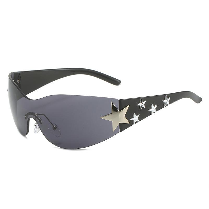 New Y2K Sport Sunglasses Women Men Pentagram Fashion UV400 Sun Glasses Outdoor Cycling Eyewear Oculos De Sol