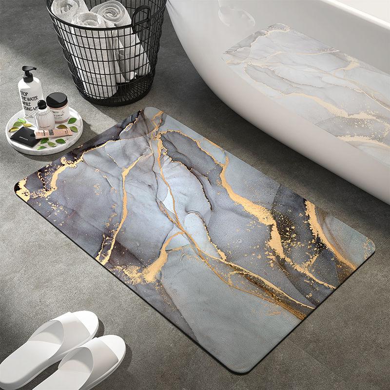 Bathroom Non-Slip Mat Soft Diatom Mud Absorbent Floor Mat Door Mat Carpet Bathroom Toilet Household Quick-Drying Floor Mat