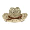 Straw Western Cowboy Hat Summer Men Women Sun Hat Handmade Beach Casual Straw Cap Wide Brim Cowgirl Costume Accessories New