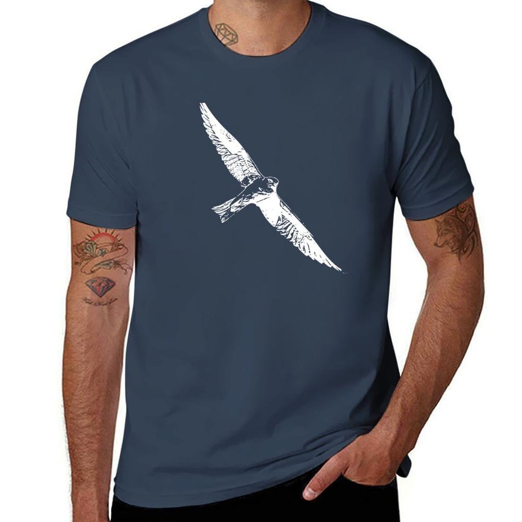 White Tailed Kite White Design TShirt Classic Graphic Short Sleeve Top TShirt