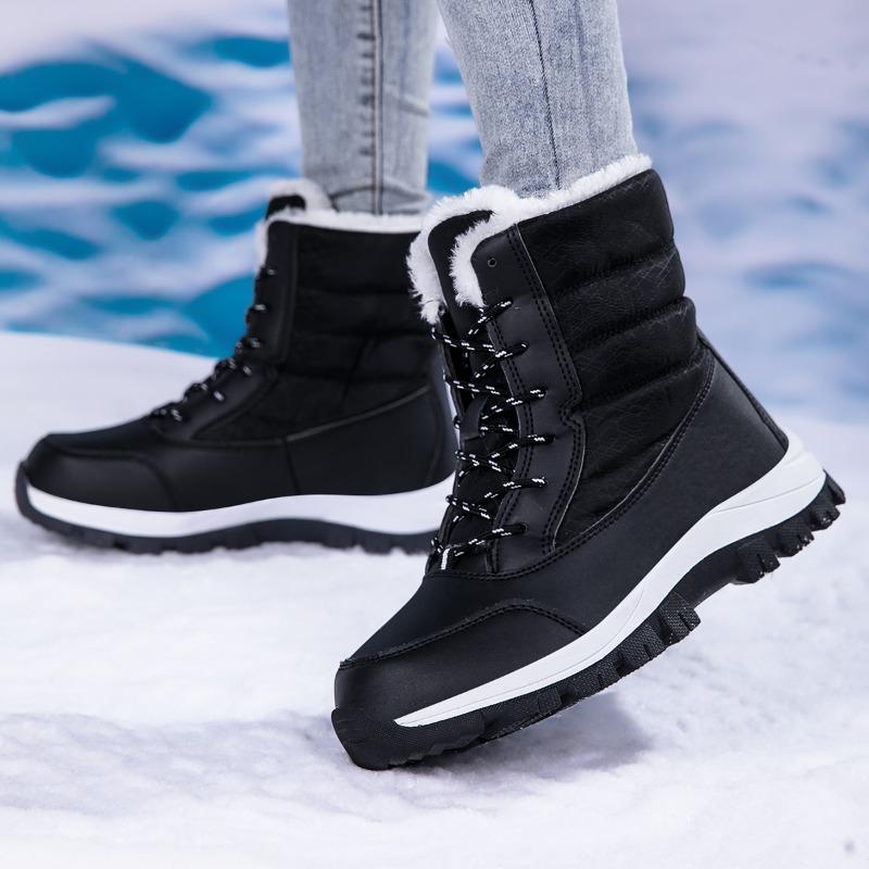 Women's High-top Cotton Shoes Boots Large-size Outdoor Anti-slip Waterproof Women's Snow Boots Winter Shoes for Women