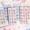 3 pcs/6 pcs Random 3D Creative Space Food Cartoon Round Relief Stickers Scrapbooking Diy Journal Cute Stationery Sticker