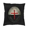 Shield Cross Medieval Warrior Sword Knights Templar Cushion Cover Home Decor Brave Rosary Crusader Warrior Throw Pillow Case