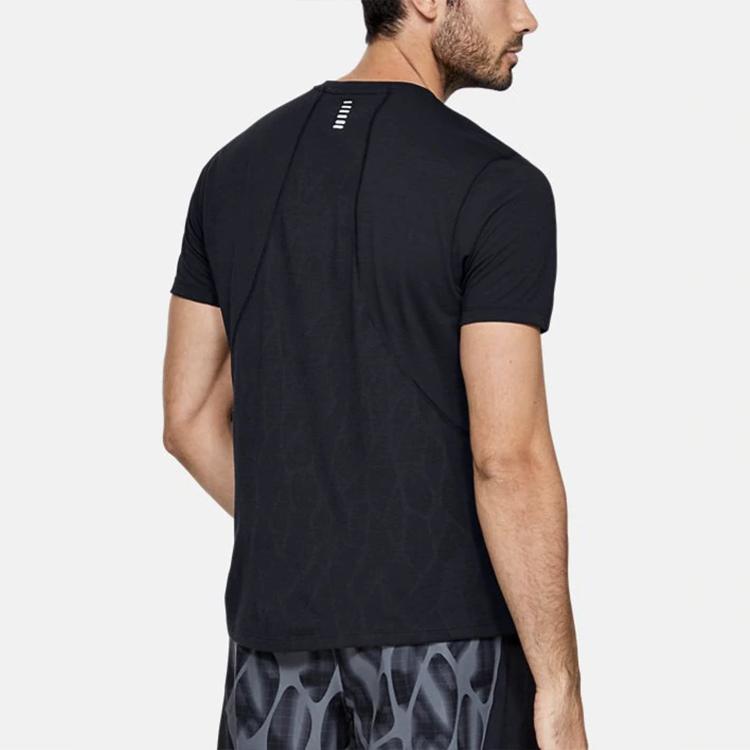 Under Armour Round Neck Sports T-Shirt Men Tops Black 1350096-001