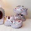Girls' Cotton Dad Shoes with KT Cat Design, Two-Layer Velvet, Fashionable and Sporty for Autumn/Winter 2025