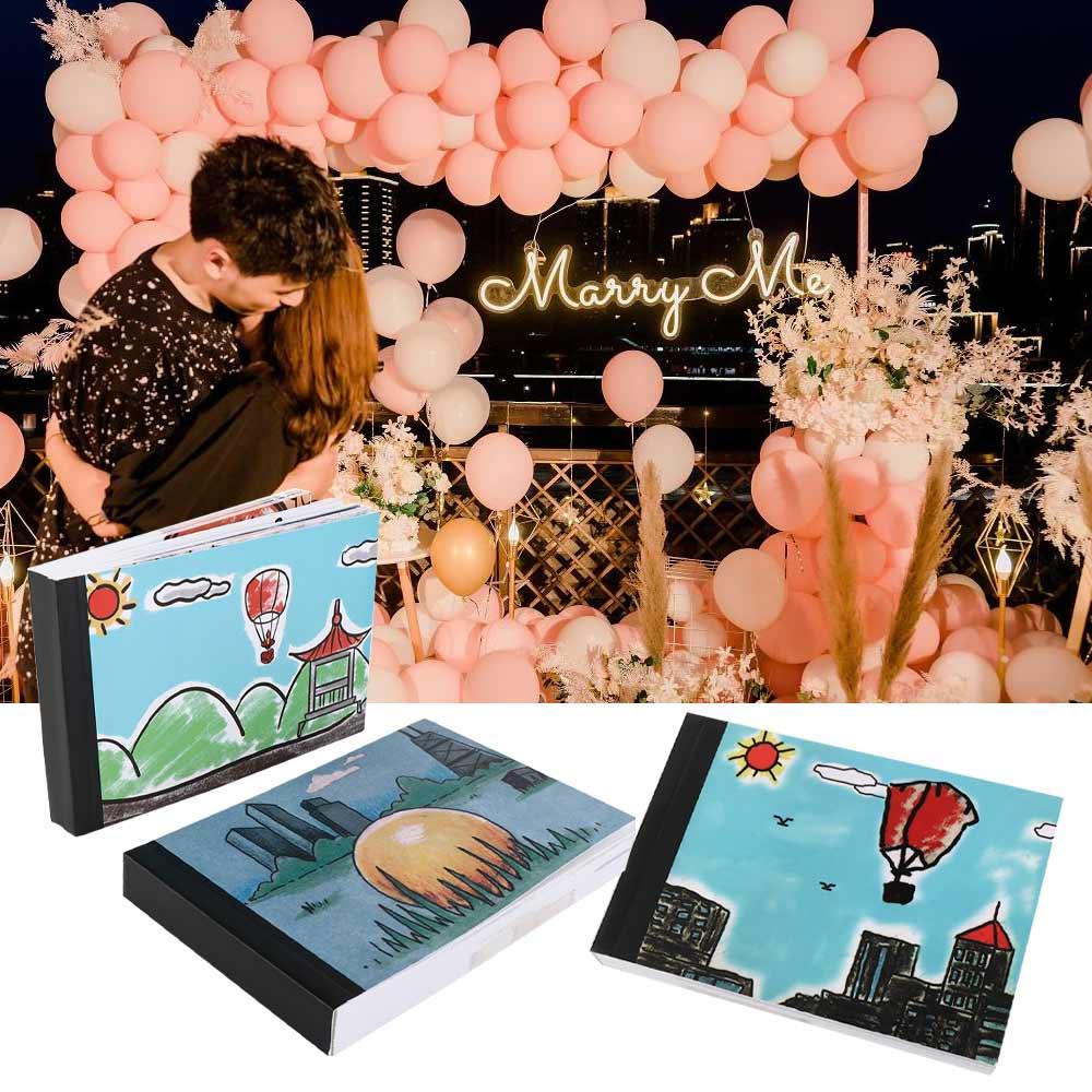Kreativní trendy Ručně listovaný knižní kit Romantický flip book kit Překvapení pro žádost o ruku