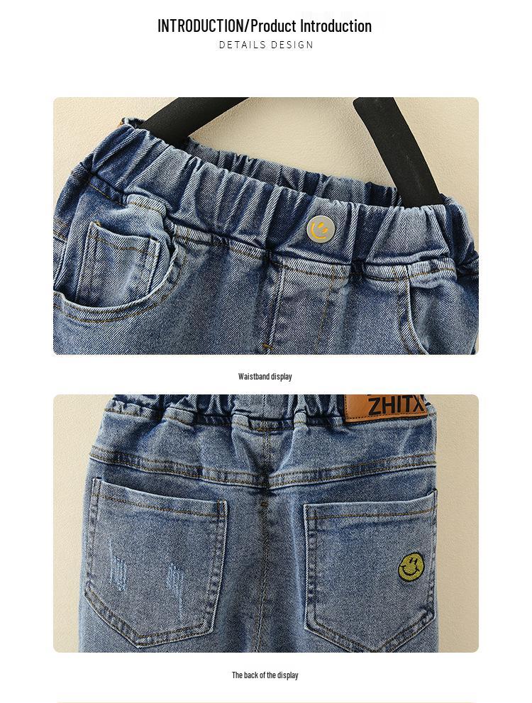 Boys' Spring/Autumn 2025 Children's Japanese/Korean Style Versatile Jeans