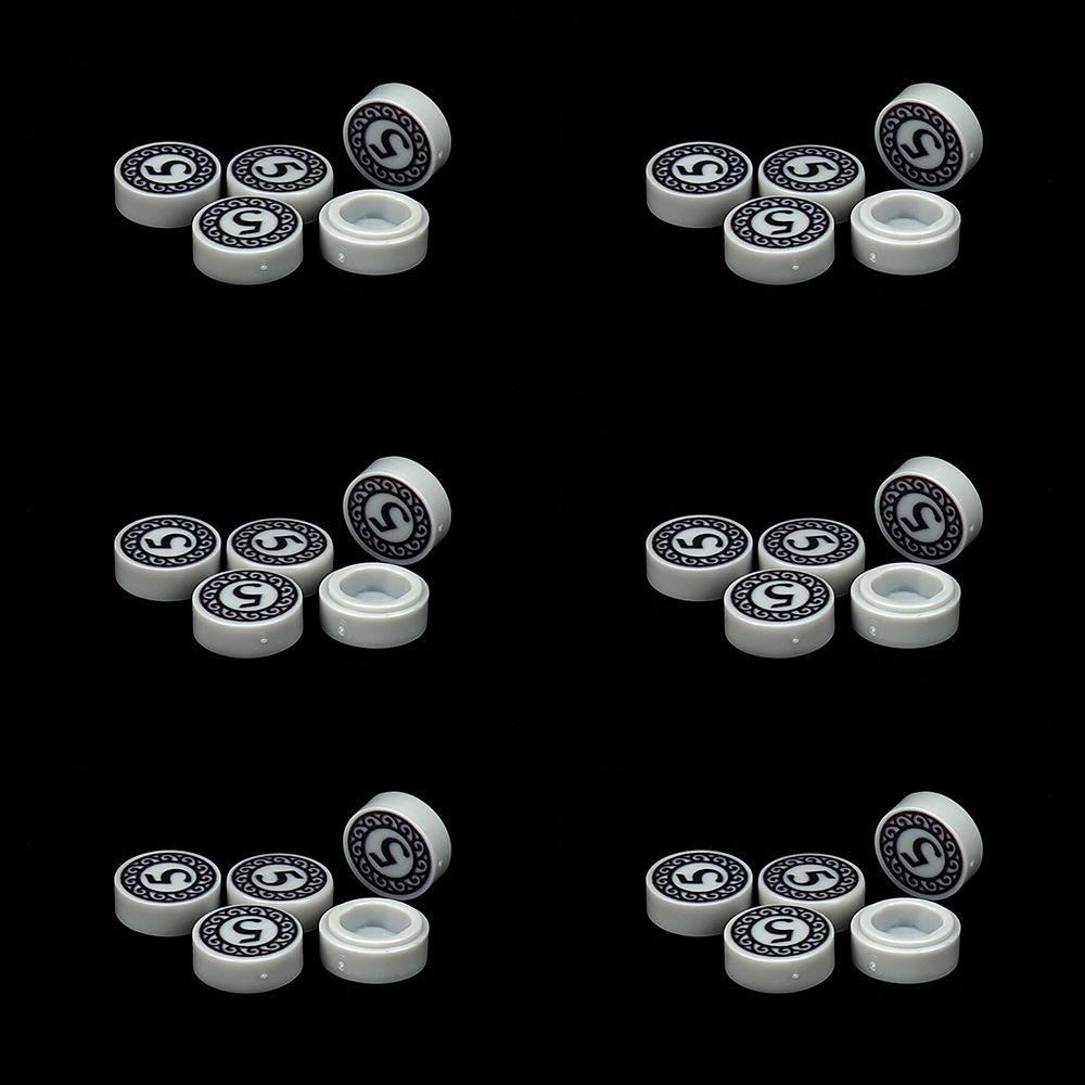 Non-Toxic Moc 10Pcs 98138 Printed 5 Cent Coin Pattern Building Blocks Kit Scene Storage Bricks Particle Diy Toy Children Kid Birthday Gift