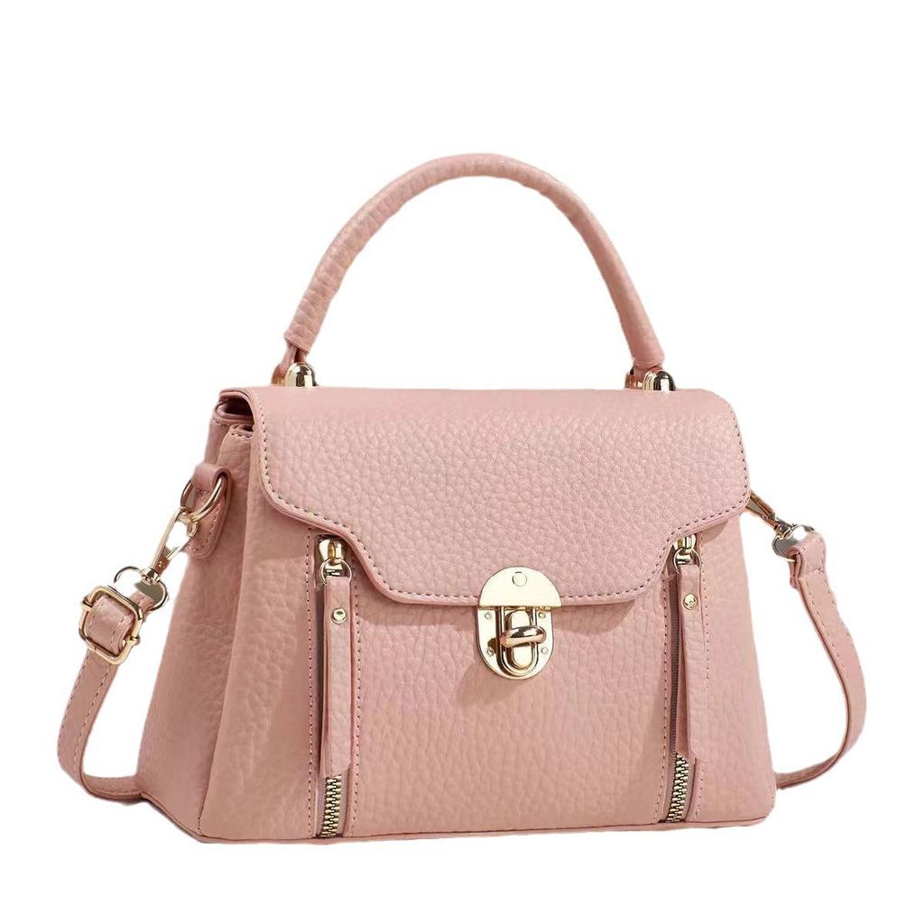 Macaron Handbag New Fashionable Lock Shoulder Cross Bag Flip Bag