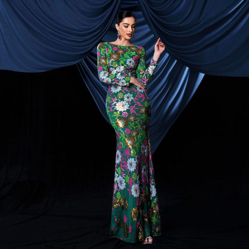 

Banquet Evening Dresses, Bridesmaid Dresses, Wedding Dresses, Birthday Dresses, Sequined Long Dresses, Party Dresses Green XS