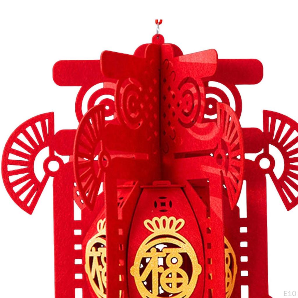 Year Hanging Lantern Decoration 3D Decorative Traditional for Holiday Indoor Outdoor Hotel