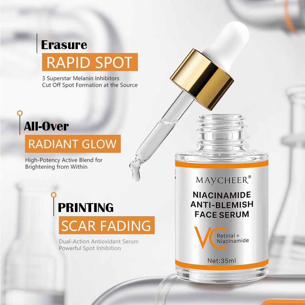 MAYCHEER Niacinamide Acne Serum: Blackhead Remover, Pore Minimizer, Cuticle Softener.