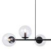 Siena Black Hanging Lamp 6-Flat Clear Lamp E14