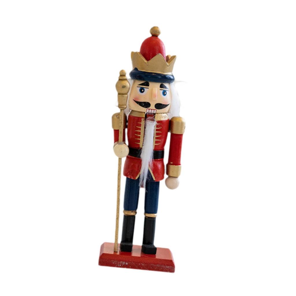 Wooden Christmas Nutcracker Traditional Classic Decoration Christmas Ornament for Kids Gifts Home Centerpiece Parties Table