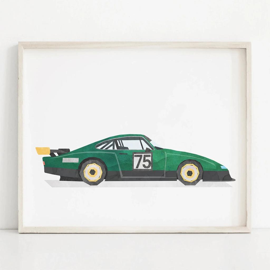 Auto Zug Motorrad Kinderzimmer Vintage Leinwand Kunst Gemälde Poster und Drucke Aquarell Wandkunst Bild für Heimdekoration Cuadros