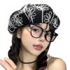 Hat Female Flower Embroidery Beret Retro Painter Hat Versatile Face Small Bud Hat Niche Pumpkin Hat